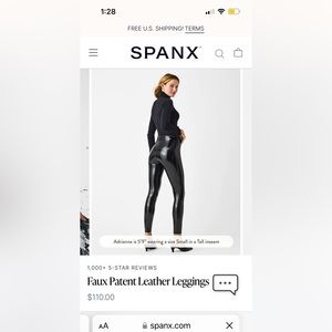 NWT SPANX Patent Leather Legging